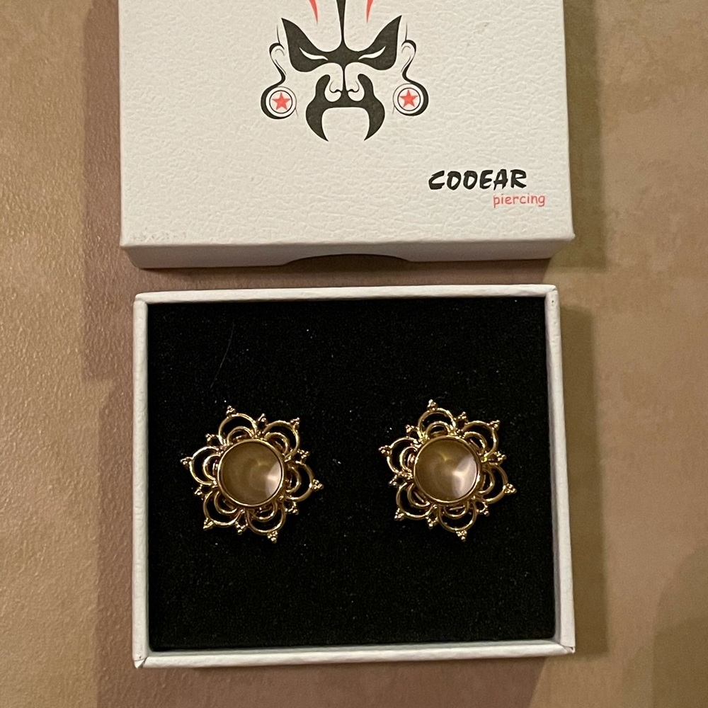 1/2” Gold Flower Gauges